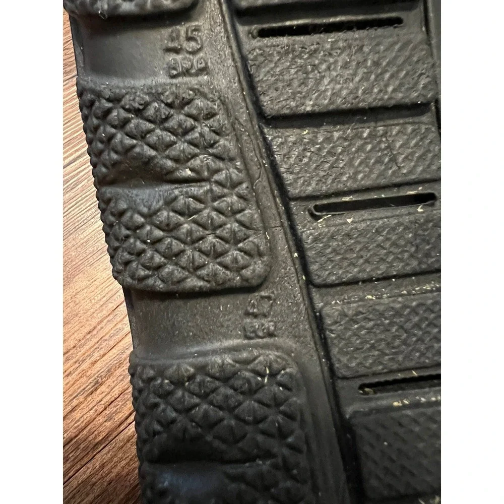 Rider‎ Men's Slide Sandals Size 13/47 All Rubber  Black/White Summer Beach